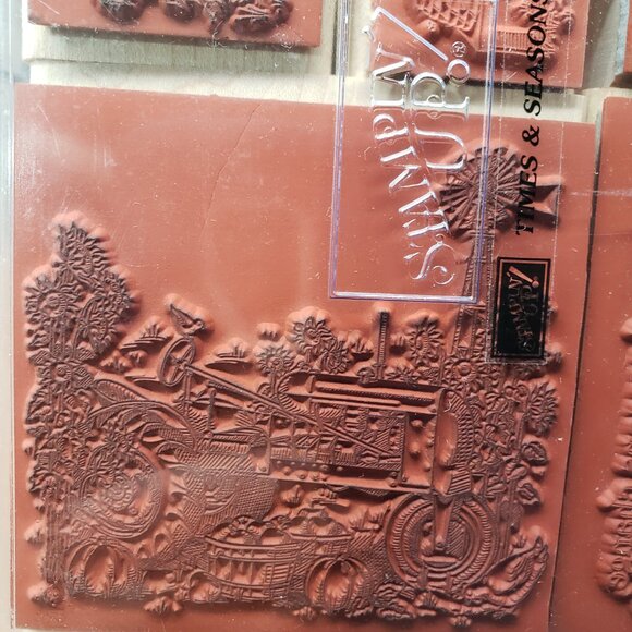 Stampin’ Up! Times and Seasons 1999 Set of 6 + Bonus Wood-Mounted Rubber Stamp - Picture 5 of 6